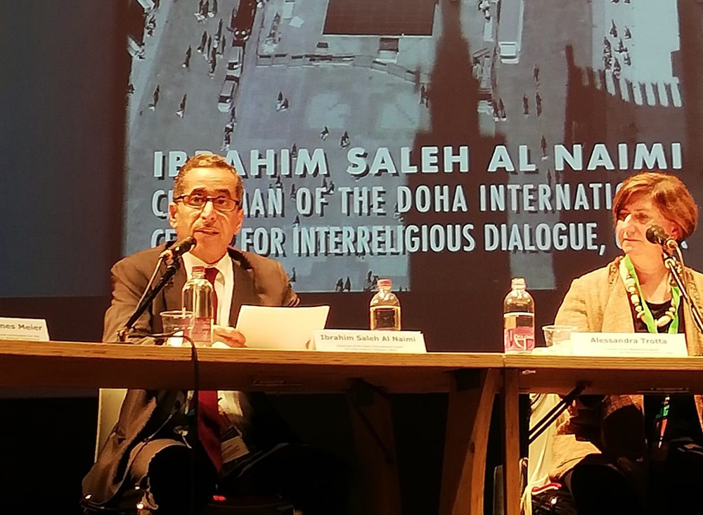 DICID Chairman H E Dr. Ibrahim bin Saleh Al Nuaimi presenting a paper during the forum.