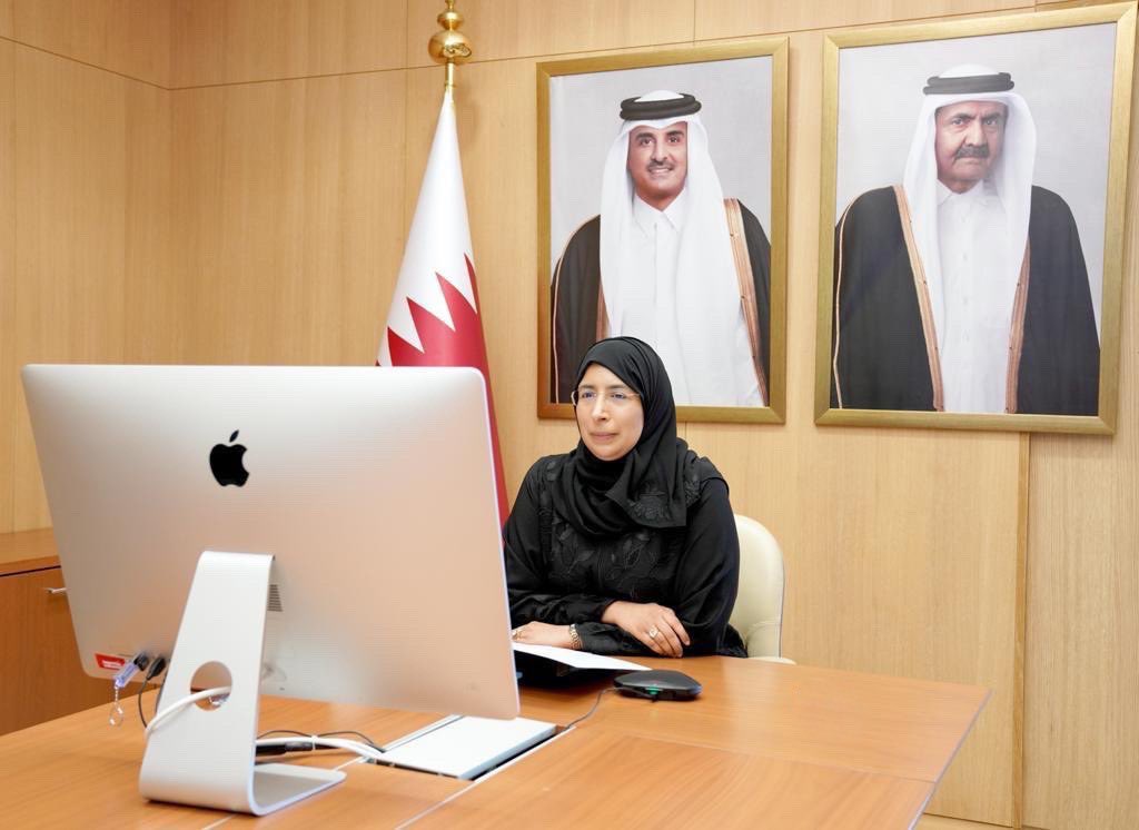 Minister of Public Health H E Dr. Hanan Mohammed Al Kuwari participating in the event in preparation for the high-level meeting on universal health coverage.