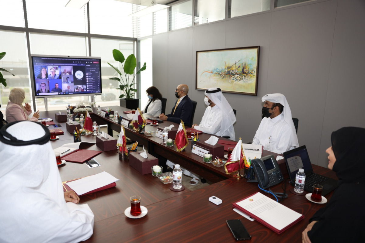 Assistant Undersecretary for Educational Affairs Fawzia Abdulaziz Al Khater during signing of an agreement with Chisholm Institute.