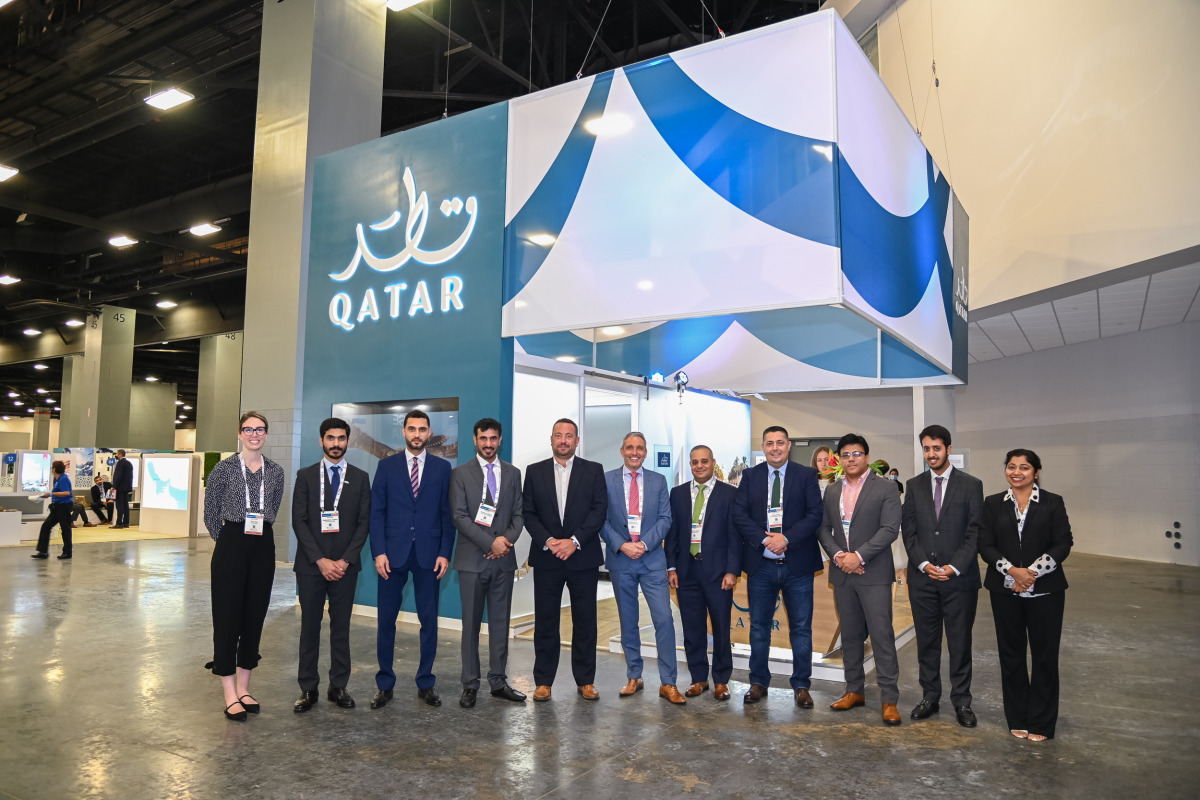 Members of Qatar’s delegation at Seatrade Cruise Global 2021 exhibition and conference.