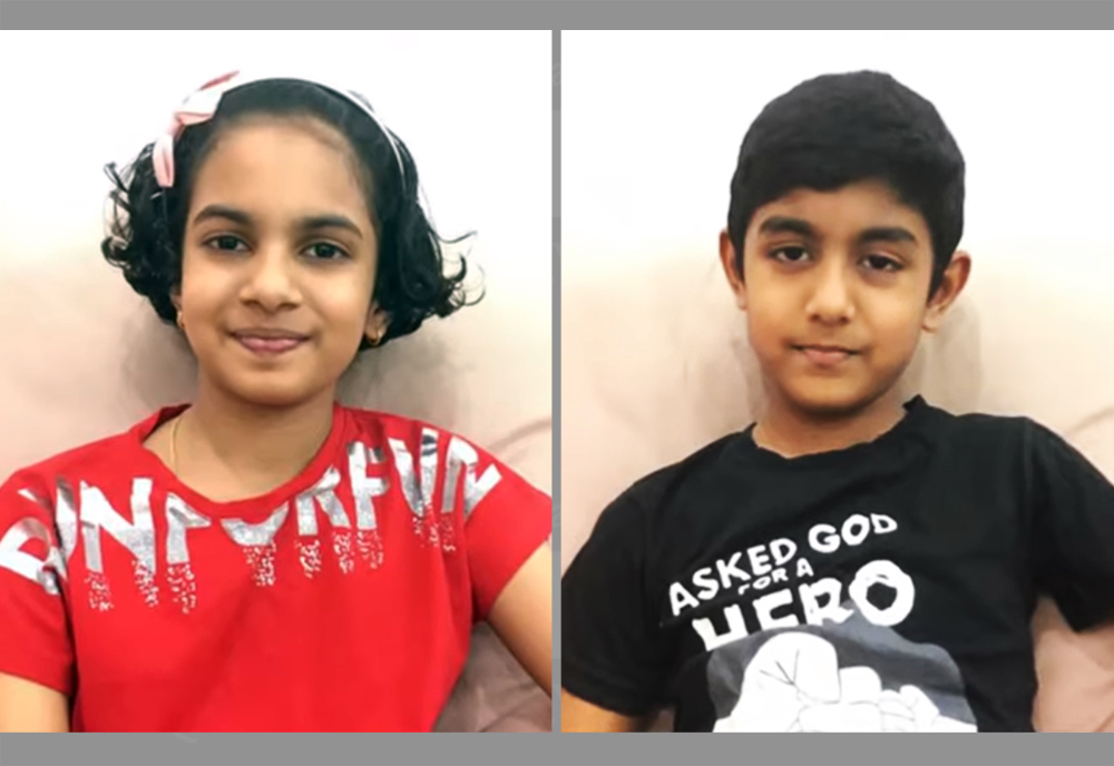 From left: Nada Zubaida Saleel and Jazil Saleel Salam