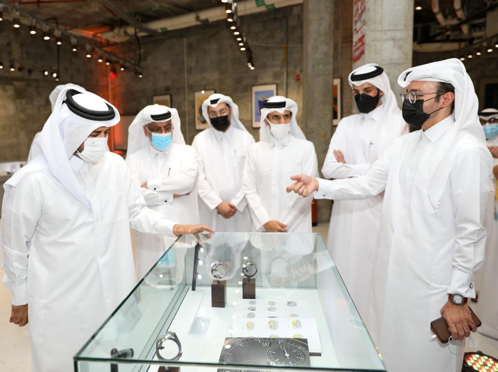 General Manager of Cultural Village Foundation (Katara), Professor Dr. Khalid bin Ibrahim Al Sulaiti touring Qatar Watch Club Exhibition at Katara.