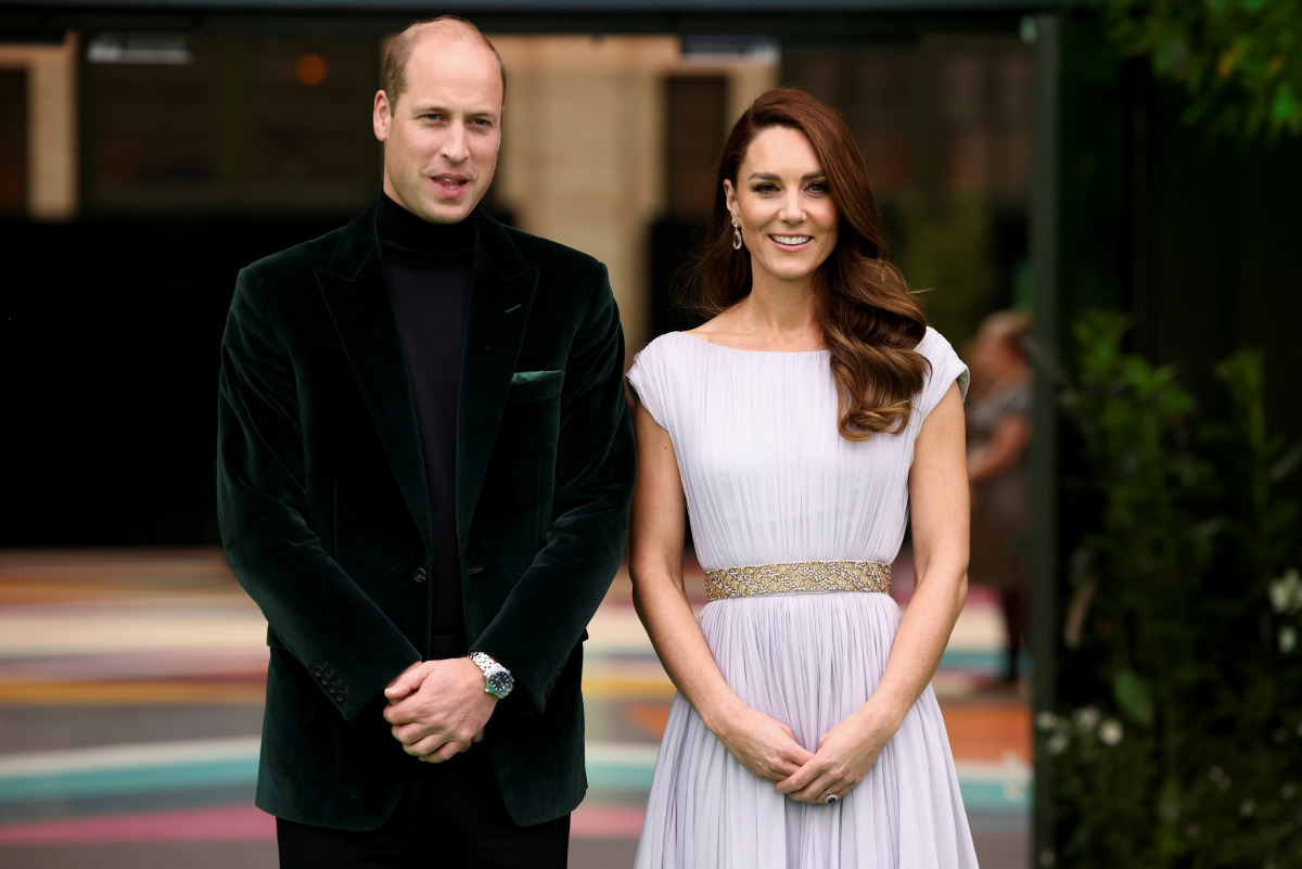 Britain's Prince William and Catherine, Duchess of Cambridge, arrive at the Earthshot awards ceremony in London, Britain October 17, 2021. REUTERS/Henry Nicholls
