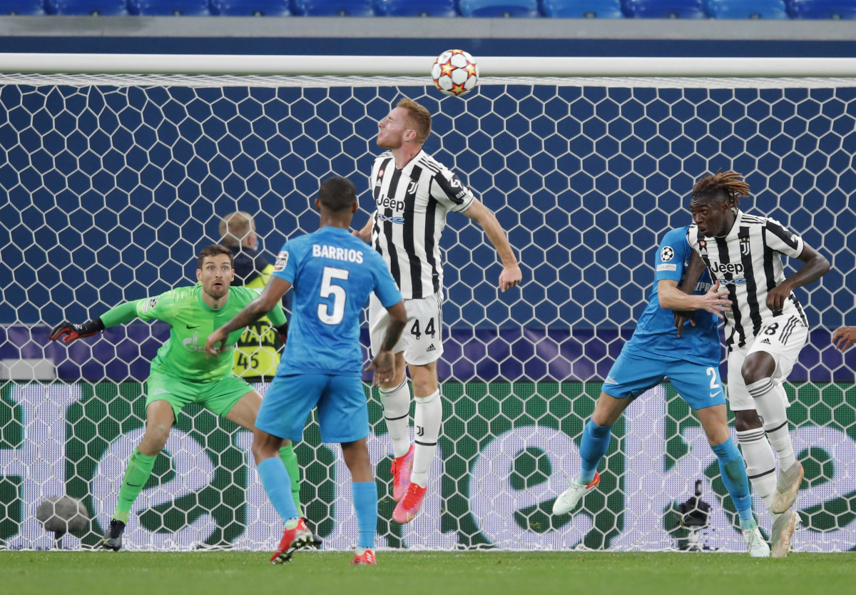  Juventus' Dejan Kulusevski scores their first goal REUTERS/Anton Vaganov
