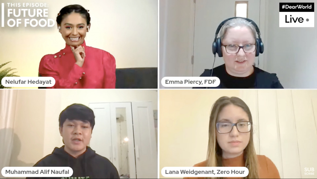 Speakers during Doha Debates’ #DearWorldLive programme.