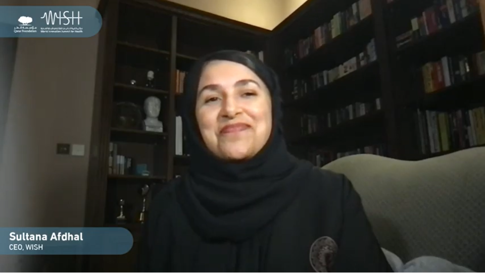 WISH CEO Sultana Afdhal speaking at a session titled ‘Nursing-led Research: A Call to Action’ 