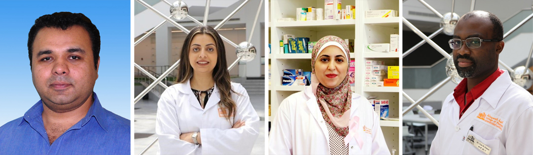 FROM LEFT: Dr. Hassaan Anwer Rathore, Dr. Muna Al Ismail, Myriam ElJaam, and Dr. Yaw Boahene Owusu