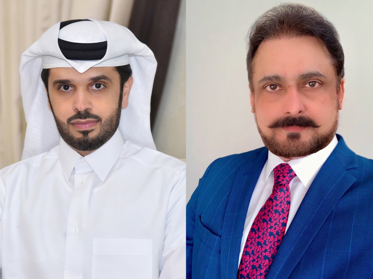 QIIB Chief of Business Development and Alternative Channels Omar Abdelaziz Al Meer (left) and Visa’s Country Manager for Qatar Dr. Sudheer Nair