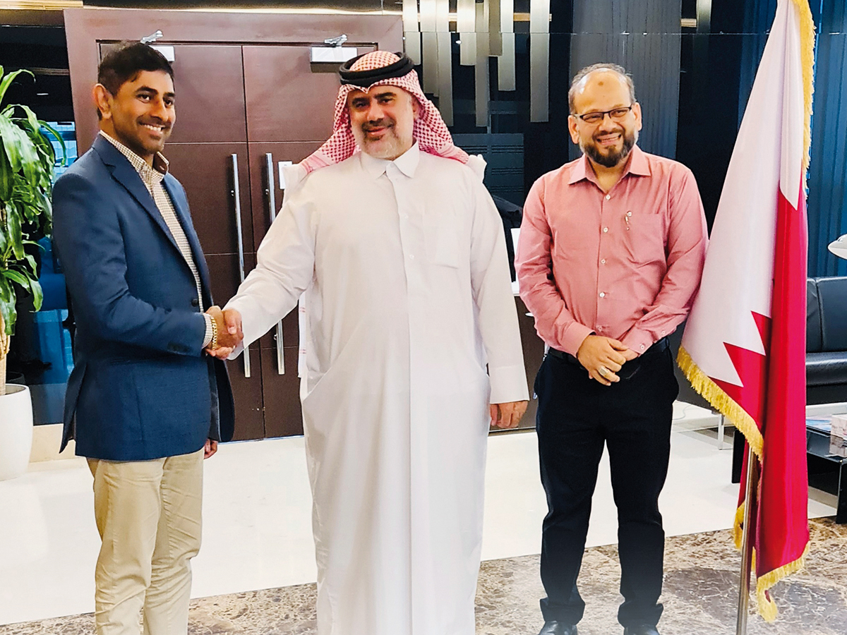 Aditya Varma and Hashem Al Hashemi during the signing ceremony.