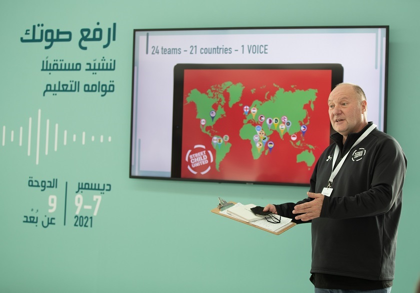 John Wroe, Co-Founder and CEO, Street Child United, speaking at 2021 WISE Summit.