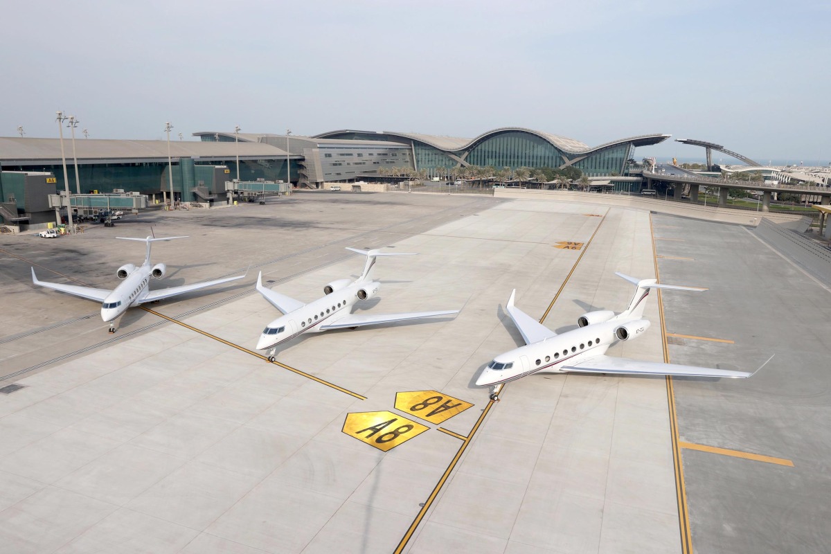 Three brand-new Gulfstream G650ER aircraft at HIA.