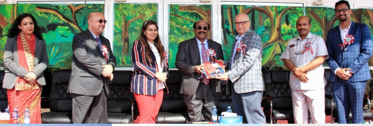 Officials and guests at the ceremony at DPS Monarch International School.