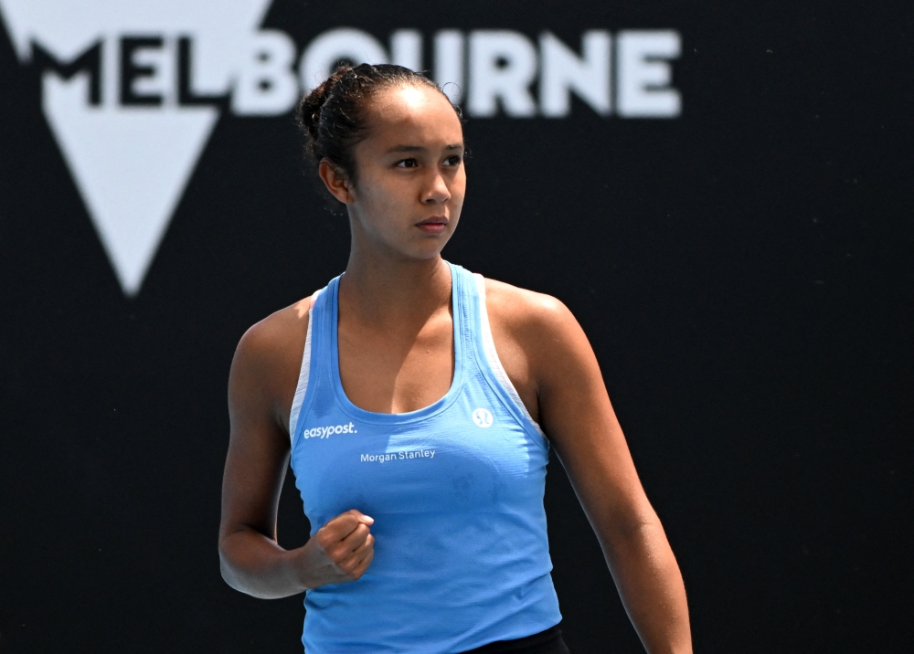  Canada's Leylah Fernandez reacts during her first round match against Australia's Maddison Inglis Reuters/Morgan Sette