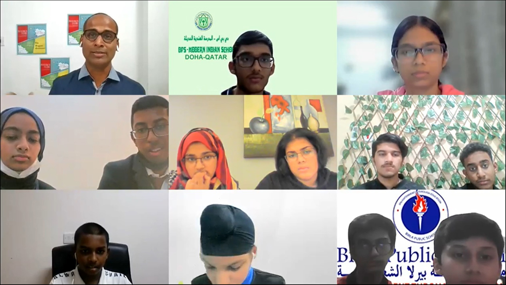 Participants during a session of inter-school quiz contest.