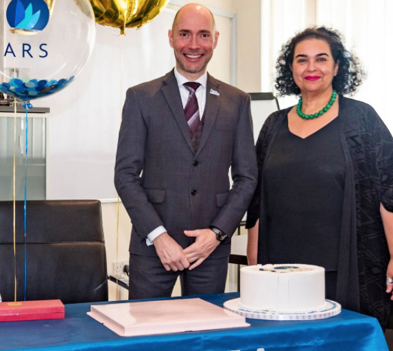 Doha College Principal Dr. Steffen Sommer with Madame Mechmech in January 2020