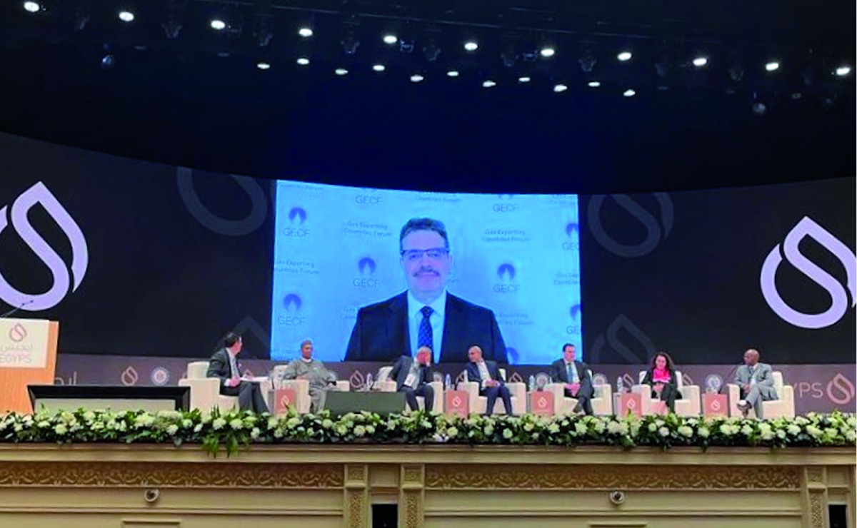 Secretary-General of GECF Eng. Mohamed Hamel delivering pre-recorded remarks during the 5th Egypt Petroleum Show (EGYPS) 2022.