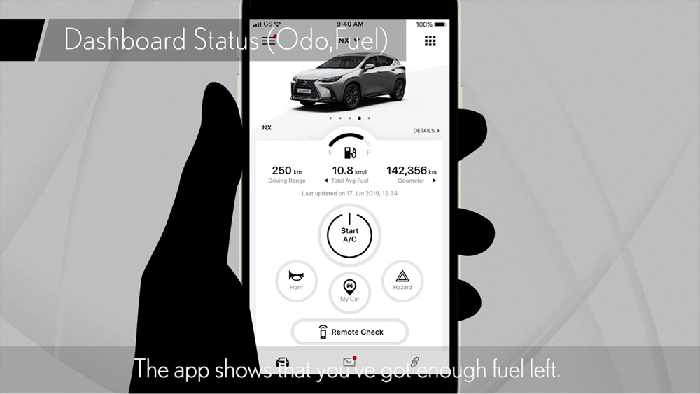 Connected-car solution enables vehicles to connect with smartphones through the Lexus app and provides a more convenient, comfortable and safer driving experience. 
