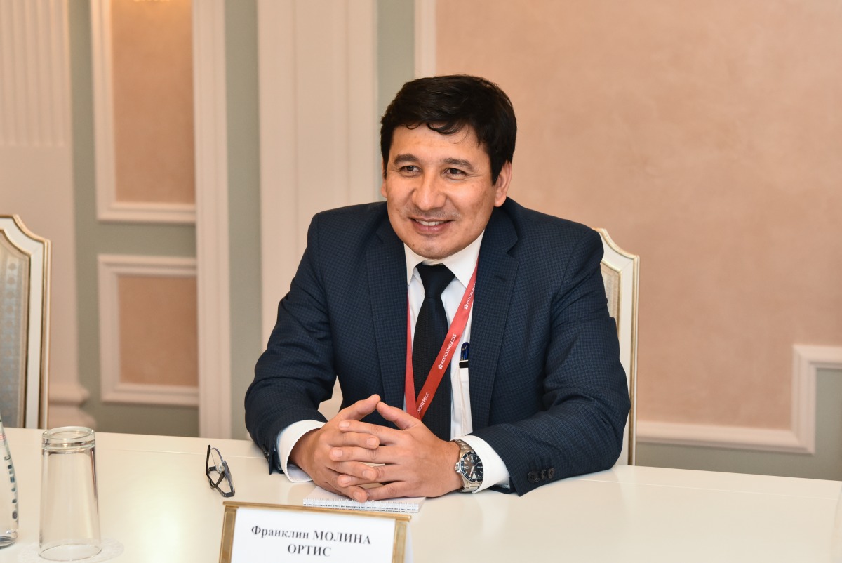 Minister of Hydrocarbons and Energy of Bolivia H E Franklin Molina Ortiz 