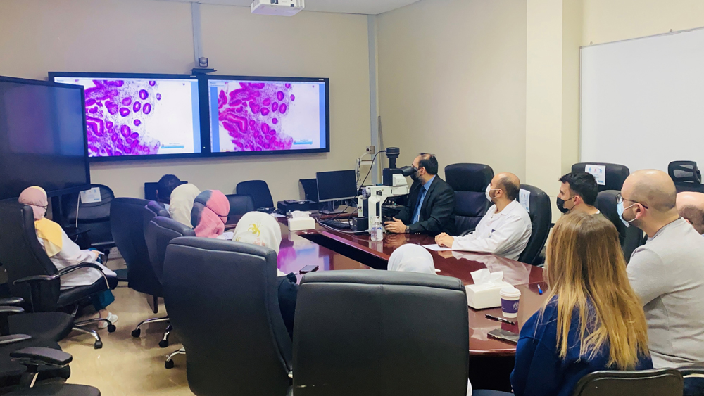 Residents during a training session. 