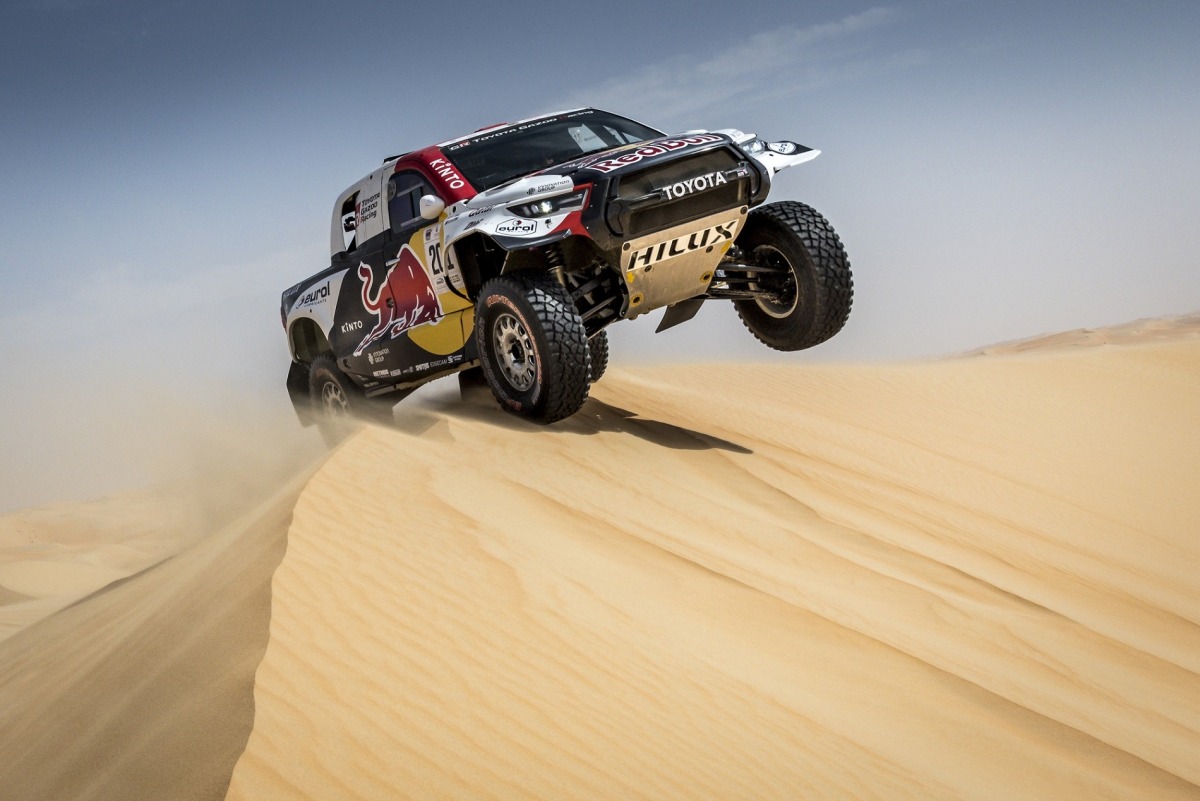 Nasser Al Attiyah drives during the second day of the Abu Dhabi Desert Challenge.