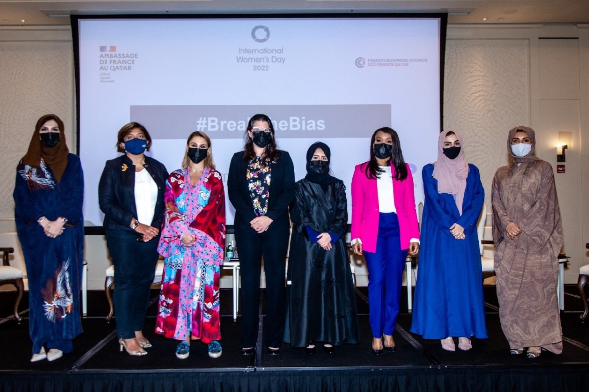 Speakers during the ‘Break the Bias’ panel discussions yesterday.