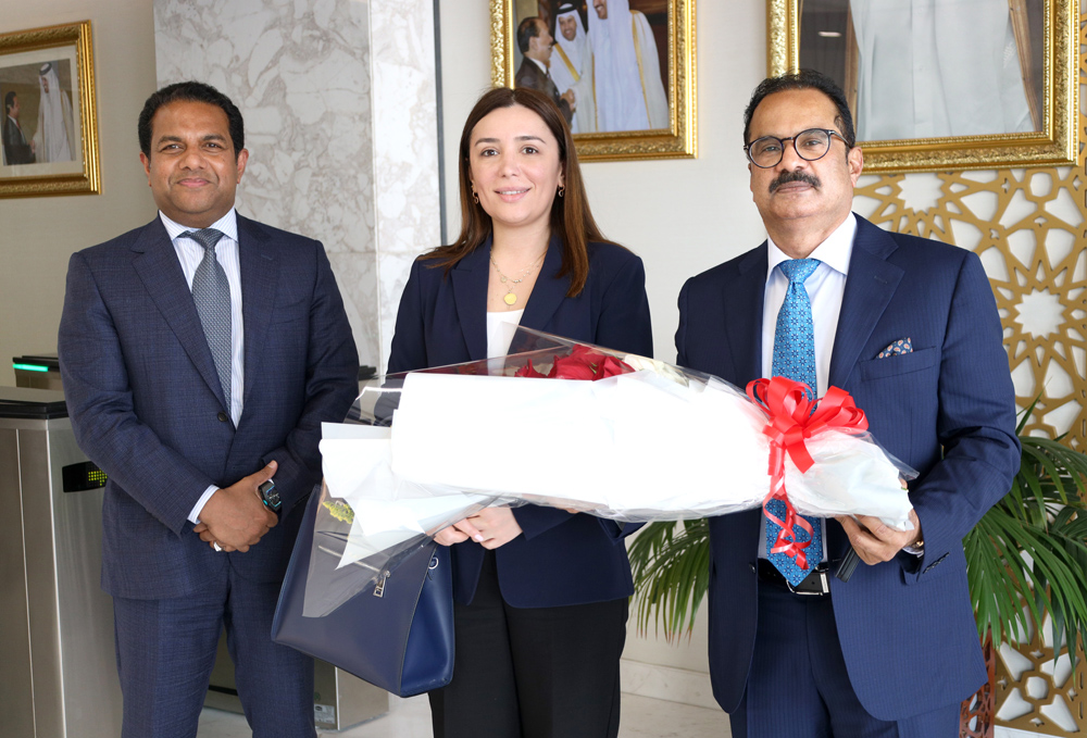 Georgian Deputy Minister of Environment and Agriculture H E Nino Tandilashvili (centre) with Director of Lulu Group International Dr. Mohamed Althaf (left) and  Executive Director Ashraf Ali M A during the meeting.