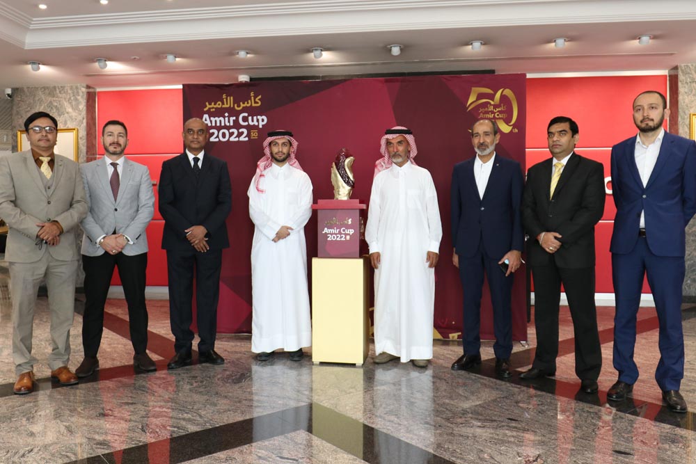 Abdullah Abdulghani & Bros. Co. (AAB) officials pose with the Amir Cup trophy.