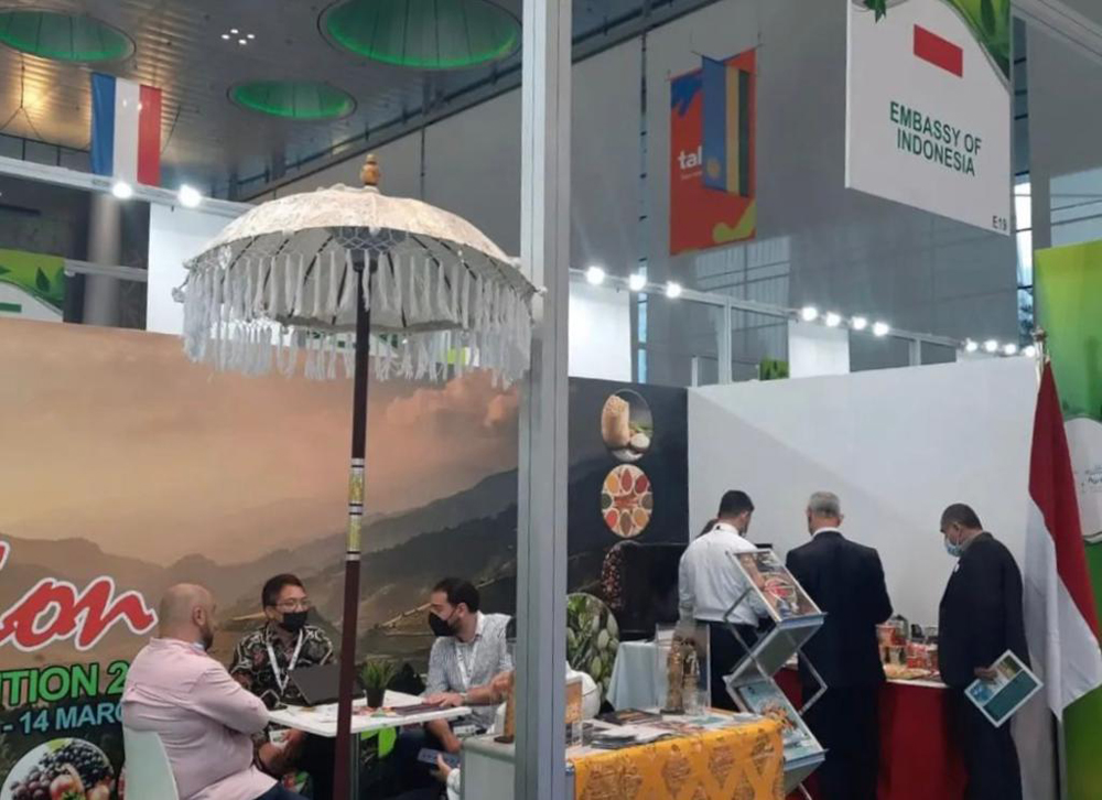 Indonesian Embassy pavilion at the 9th International Agricultural Exhibition and 3rd International Environmental Exhibition, which concluded yesterday.