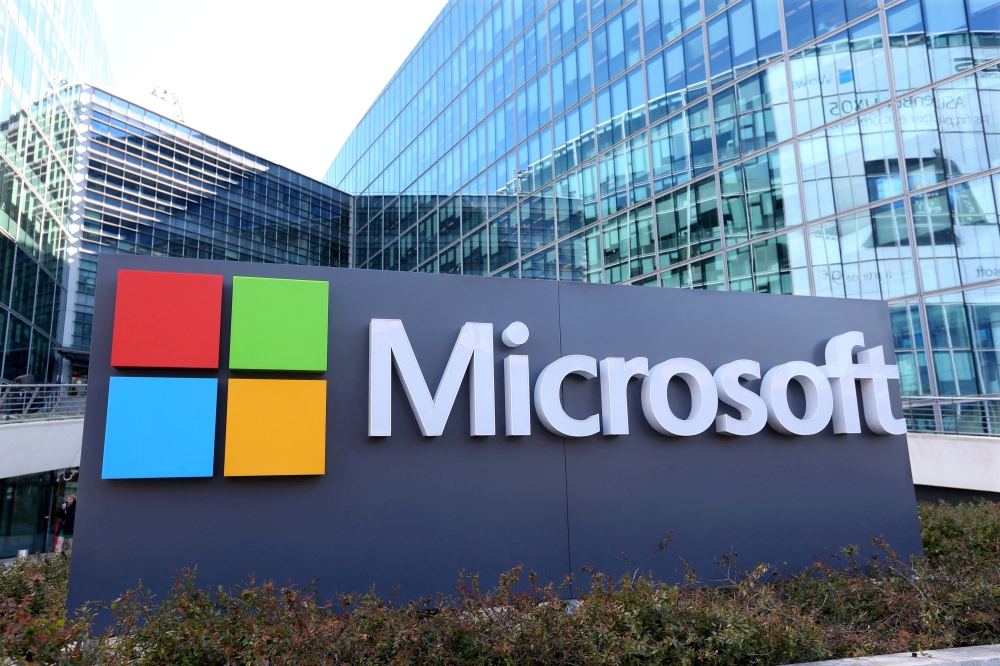 FILE PHOTO: General view of Microsoft Corporation headquarters at Issy-les-Moulineaux, near Paris, France, April 18, 2016. REUTERS/Charles Platiau