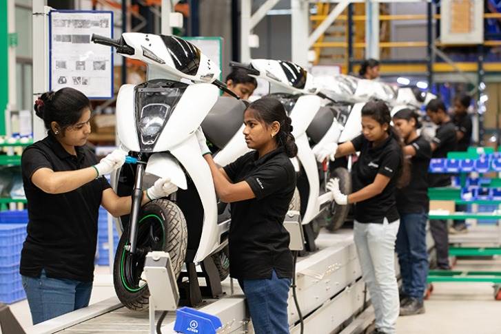 Women working in Ather factory. (File pic)