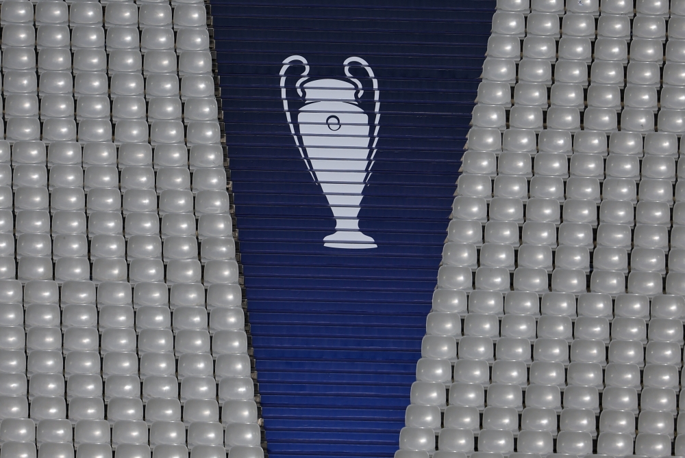 General view inside the stadium after training REUTERS/Kai Pfaffenbach

