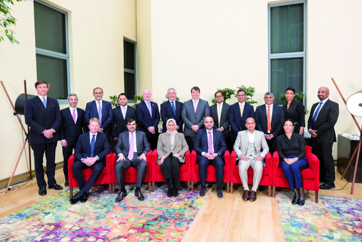 Members of Qatar’s delegation during the summit, in London, recently. 