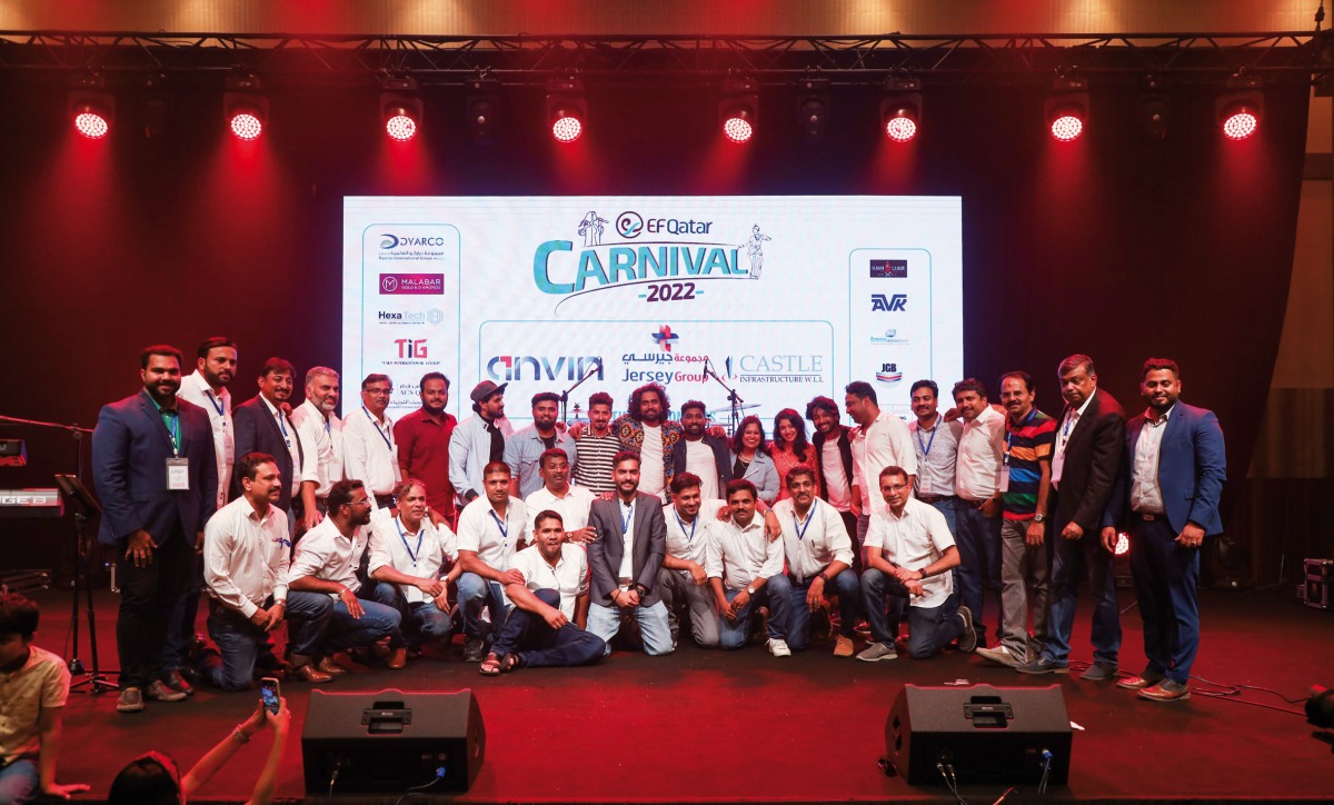 Engineers Forum Qatar members with their families during the celebration.