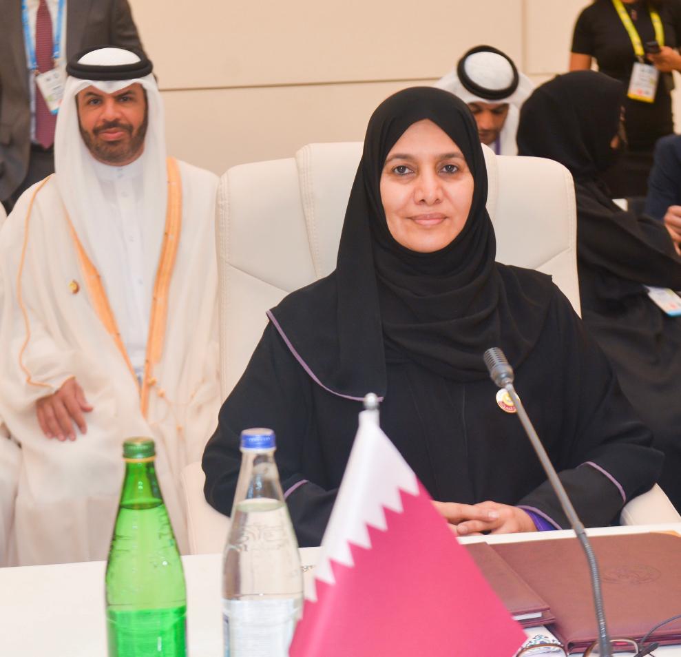 Deputy Speaker of the Shura Council H E Dr. Hamda bint Hassan Al Sulaiti attending the Baku Conference of Non-Aligned Movement Parliamentary Network, in Baku, Azerbaijan. 