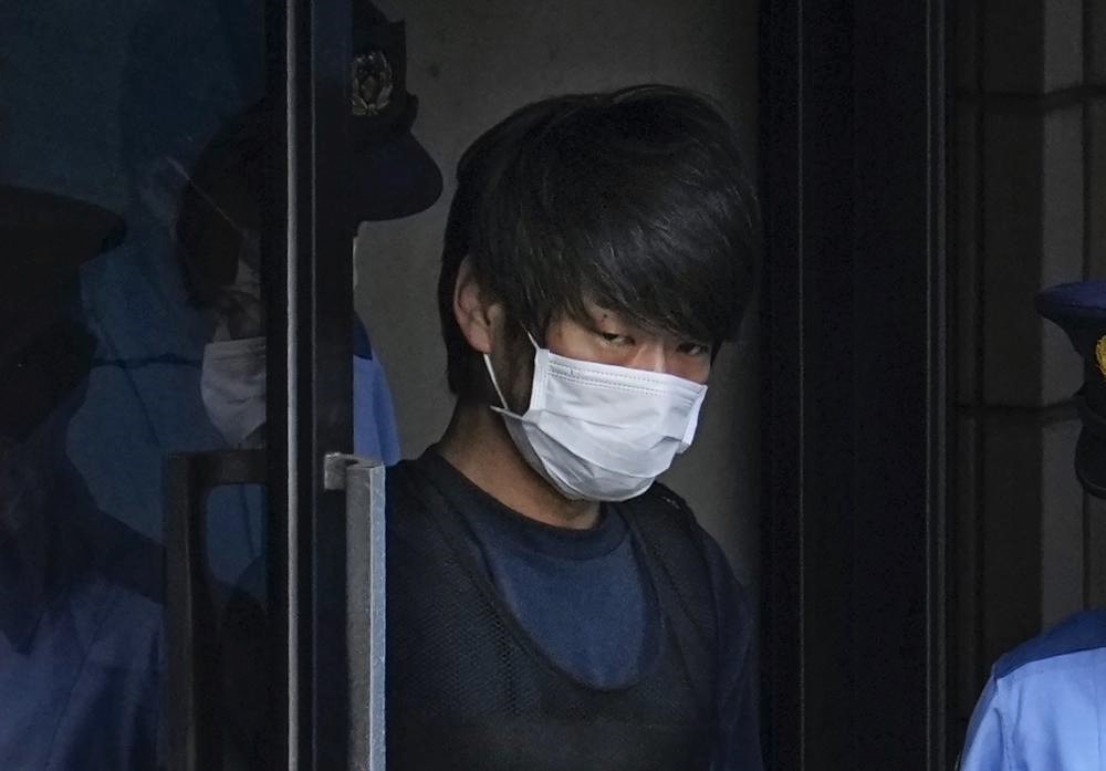 Tetsuya Yamagami, suspected of killing former Japanese premier Shinzo Abe, at Nara-nishi police station in Nara, western Japan, in this photo taken by Kyodo on July 10, 2022. (Reuters)