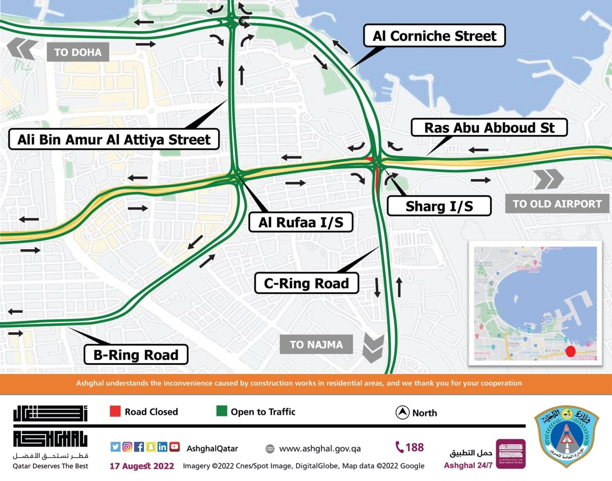 Temporary road closure on Ras Abu Abboud St from Aug 18 - Vimarsana News