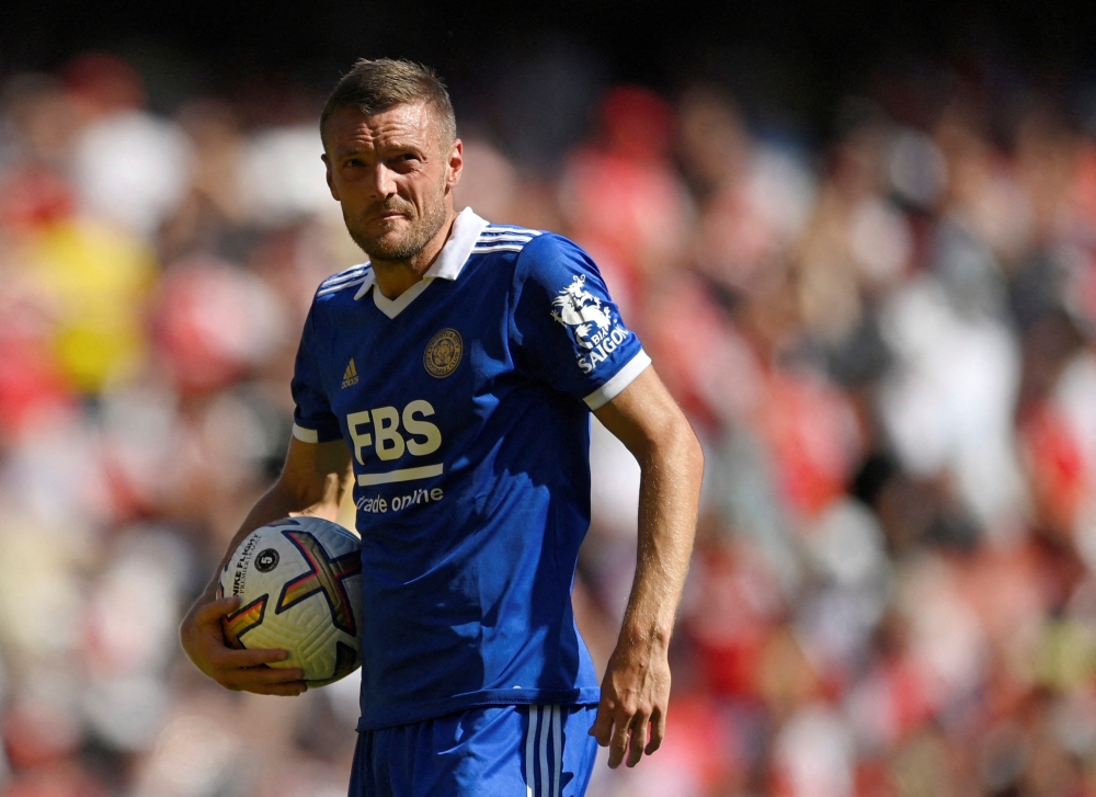 Leicester City's Jamie Vardy. REUTERS/Tony Obrien