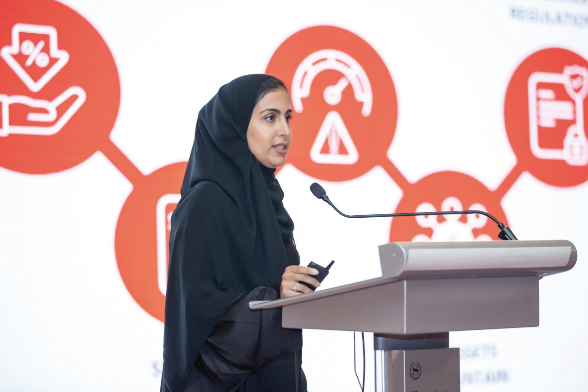 Mariam Al Khal, Senior Director ICT Product Development at Ooredoo addressing the event.