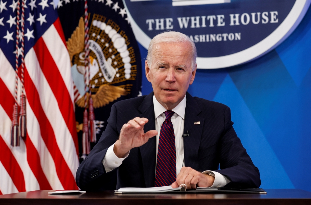US President Joe Biden delivers remarks at an 