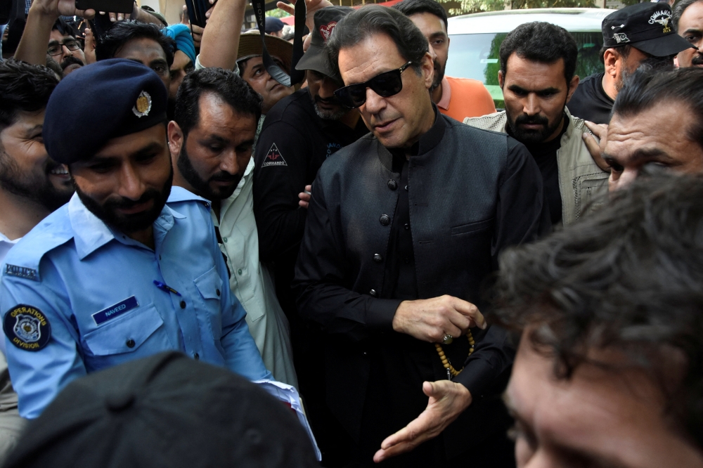 Pakistan's former Prime Minister Imran Khan, who is facing a contempt of court case, appears at a court, in Islamabad, Pakistan, on September 22, 2022. (REUTERS/Waseem Khan)