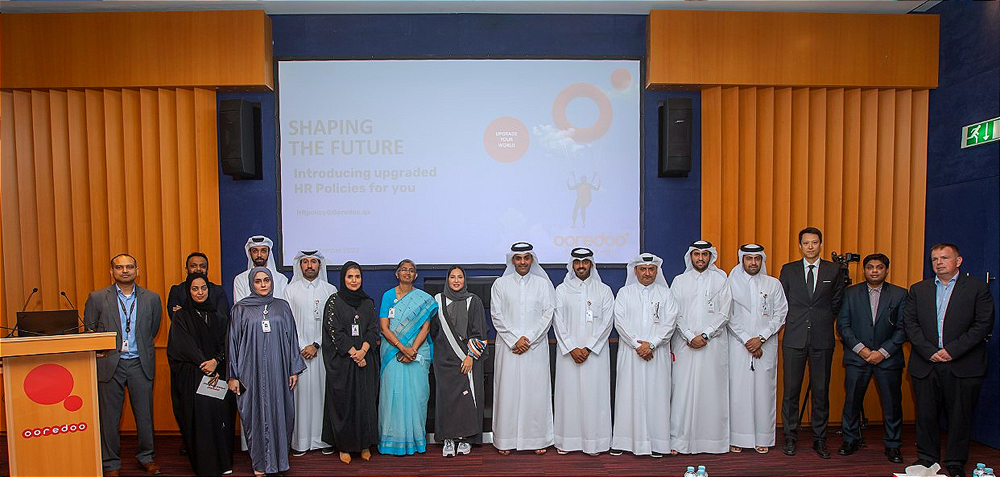 Participants of the event with Sheikh Mohammed bin Abdulla Al Thani. 
