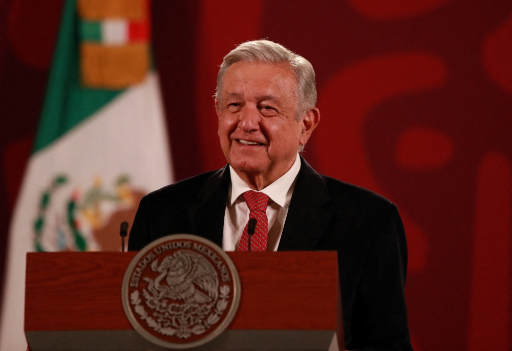 Mexico's President Andres Manuel Lopez Obrador speaks during a news conference, at the National Palace in Mexico City, Mexico, September 30, 2022. (REUTERS/Henry Romero)