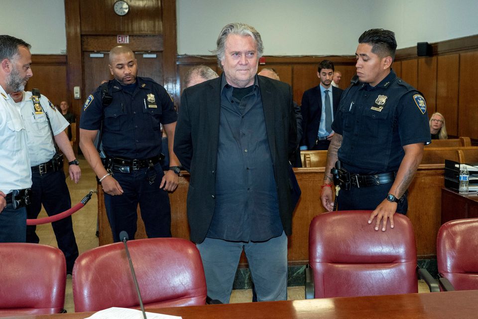 Former US President Donald Trump's White House chief strategist Steve Bannon attends his arraignment at the New York Criminal Courthouse in New York on September 8, 2022. File Photo / Reuters