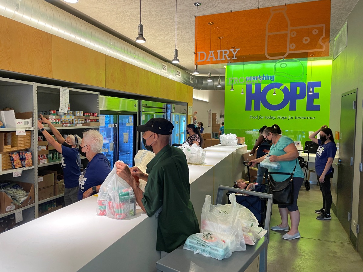 People get free groceries at nourishing hope food pantry in Chicago, Illinois, US, on August 29, 2022. File Photo / Reuters
