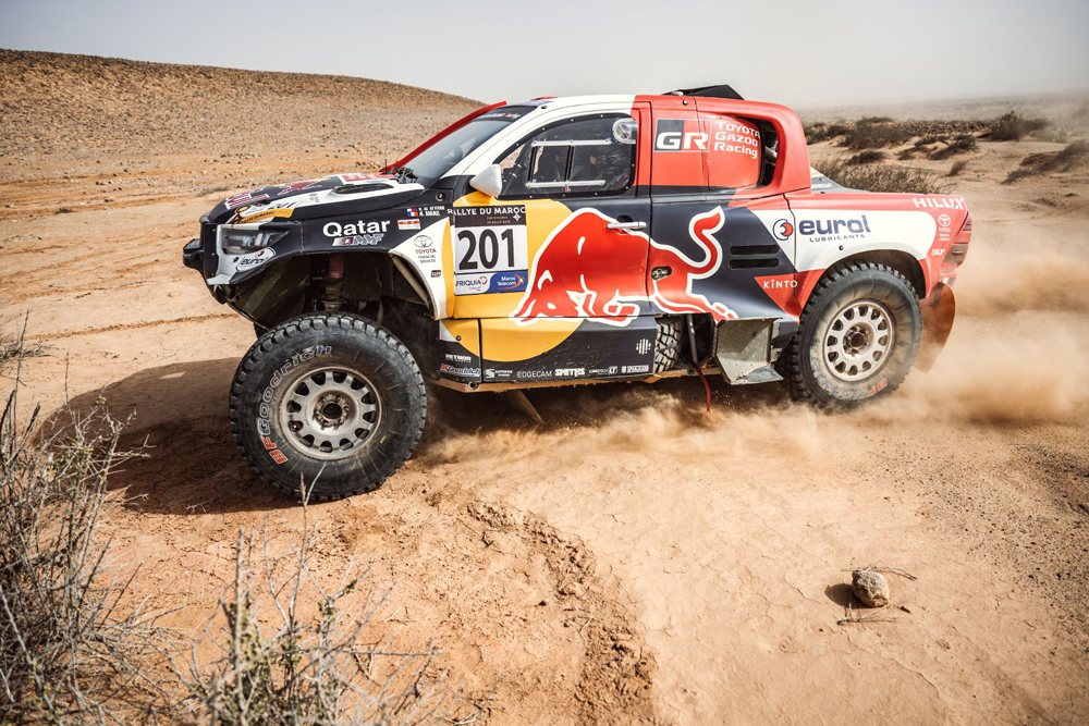 Qatar’s Nasser Al Attiyah in action in Morocco.