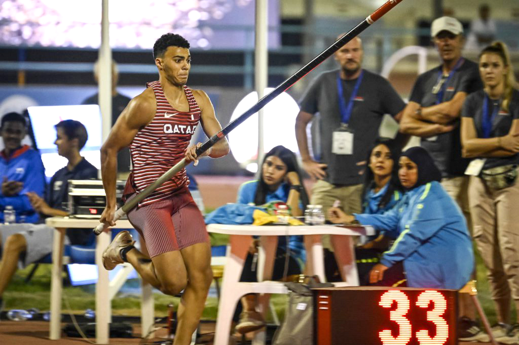 Qatar's Seifeldin Mohamed Abdelsalam in action.
