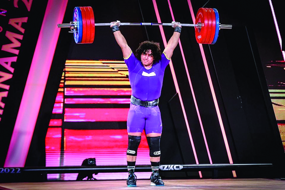 Fares Ibrahim in action during the event.