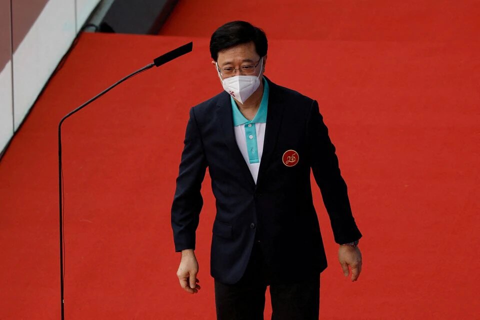 Hong Kong Chief Executive John Lee attends a “Together We Prosper” grand parade, ahead of Chinese national day, in Hong Kong, China, on September 24, 2022. File Photo / Reuters
