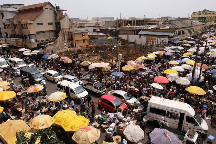 A general view of the Makola market, one of the country's largest trading centres in Accra, Ghana, on March 26, 2022. File Photo / Reuters
