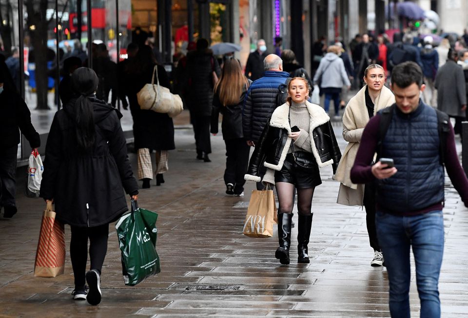 File photo of shoppers on Oxford Street 
